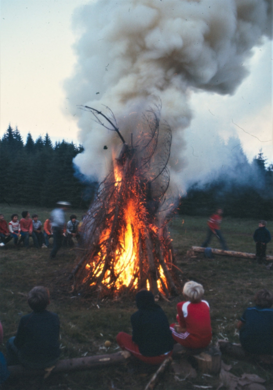 Man konnte noch richtig große Lagerfeuer machen!